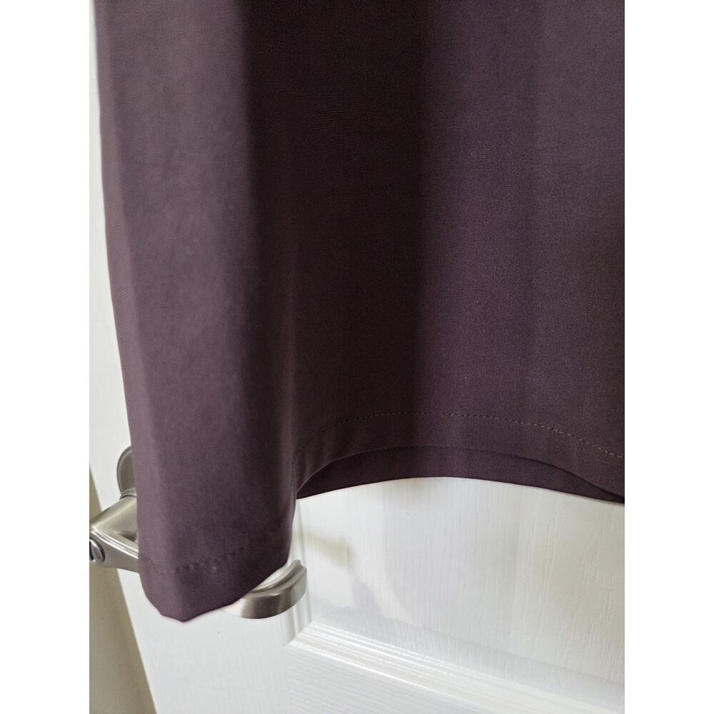 QOR Raisin Brown Asymmetrical Neckline 3/4 Sleeve Knee Length Dress NWT, Small - Picture 15 of 15